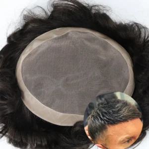 Fine Mono With NPU Toupee Man Hair Replacement System Wholesale