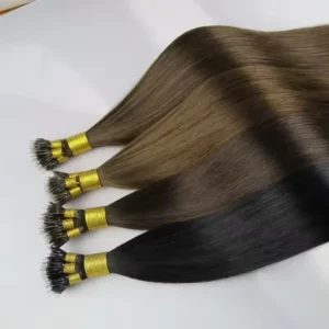 Cuticle Aligned Nano Ring Human Hair Extensions Wholesale