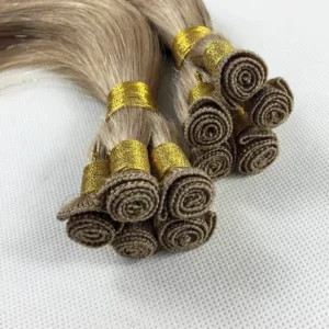 EMEDA virgin hair Light brown hand tied weft hair extensions Wholesale