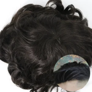 Knotted Skin Human Hair Toupee for Men Wholesale