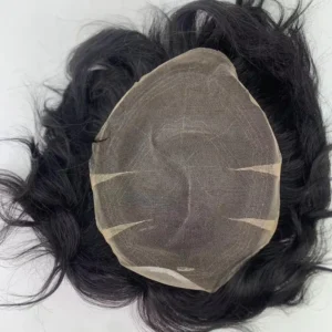 EMEDA Full French Lace Breathable Capillary Prothesis Toupee For Men Human Hair Systems Unit Wholesale