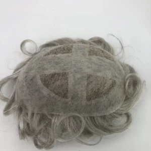 EMEDA Indian human hair Q4 Thin skin swiss lace center men toupee