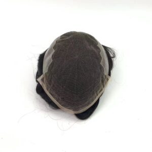 EMEDA Factory Q6 Man Toupee with Narrow PU around Swiss Lace in the Middle