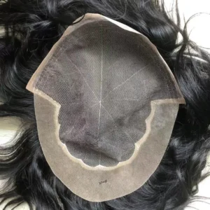 Indian Hair Q6 Lace with PU Hair Replacement System Wholesale
