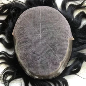 Indian Hair Q6 Lace with PU Hair Replacement System Wholesale