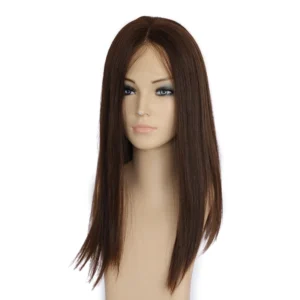 EMEDA Top Quality Virgin European Hair #6 Chestnut Brown Lace Top Sheitels Jewish Wigs
