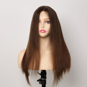 Emeda Luxury Brown #4.6.8 Lily Lace Top Wig Bleached Knots Swiss Lace Kosher