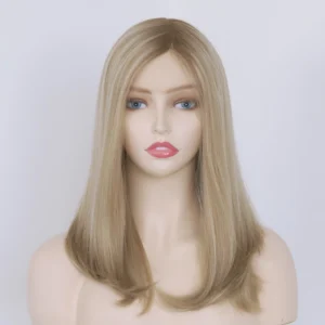 Emeda Villa Warm Blonde Lace Top Wig Bleached Knots European Human Hair