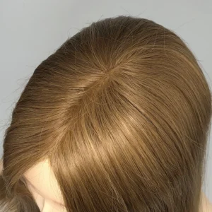 EMEDA High Quality Virgin European Human Hair Light Brown Lace Top Jewish Kosher Wig #Betty