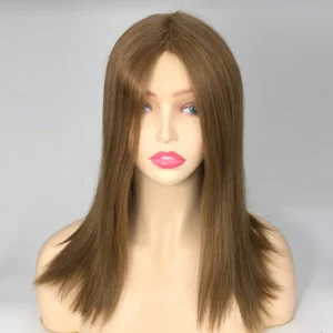 EMEDA High Quality Virgin European Human Hair Light Brown Lace Top Jewish Kosher Wig #Betty