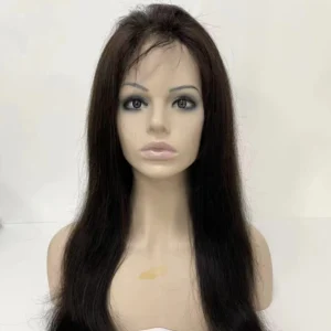 Natural Color Human Hair Lace Front Mono Wig For Women