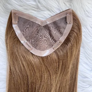 EMEDA Wholesale Human Virgin Hair V Shape Fine MONO Topper For Woman