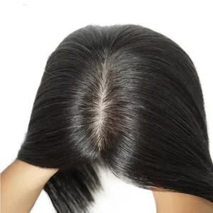 Natural Color Human Hair Silk Topper For Hair Loss Women