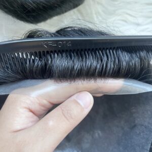 Emeda V-Loop Machine Made Thin Skin Toupee Men Hair Replacement